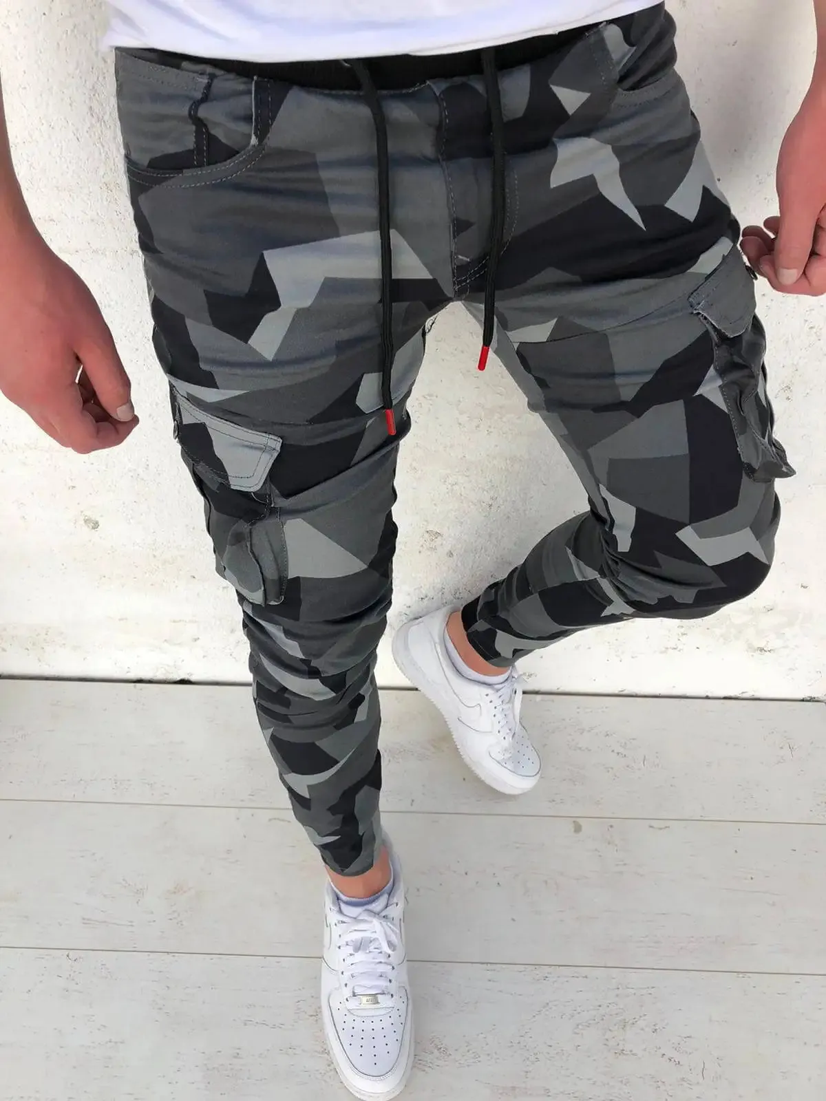 Aidase Casual Tactical Cargo Pants Men Multi Pocket Camouflage Sweatpants Men Spring Autumn Pencil Harem Jogger Trousers