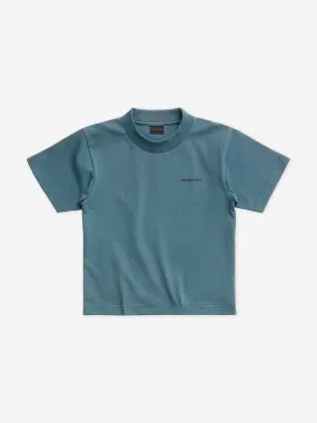 Balenciaga Kids Logo T-Shirt in Teal
