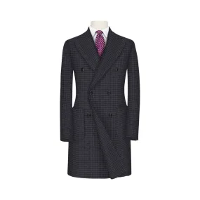 Charcoal Grey Houndstooth Overcoat