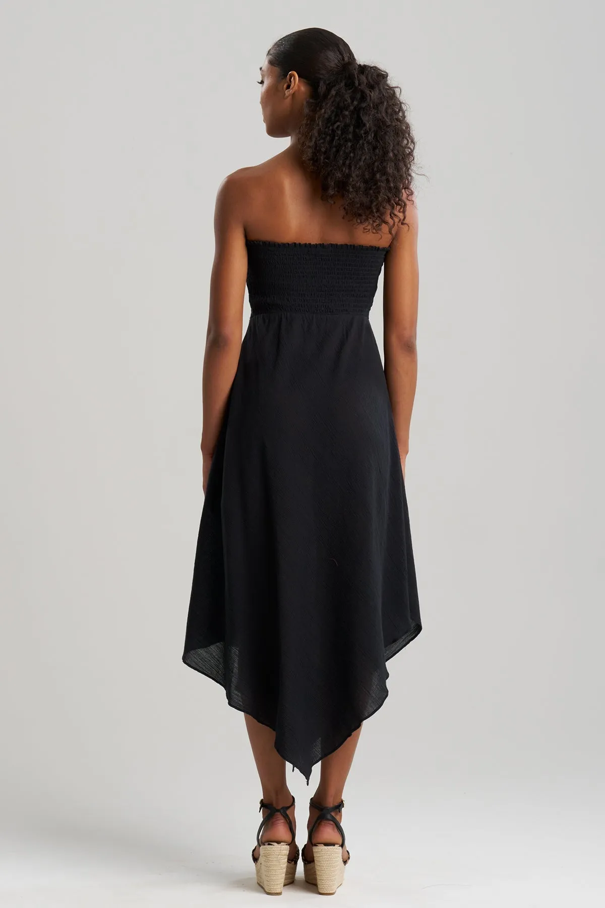 Cotton Gauze Bandeau Dress