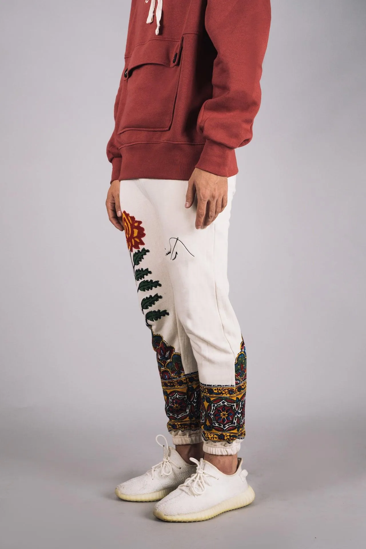 ‘Kalamkaar’ Block-Print Sweatpants
