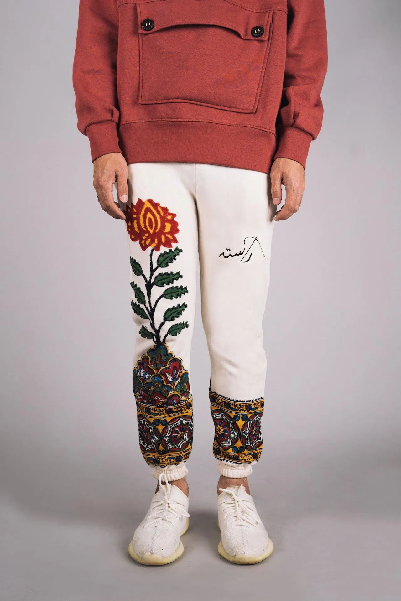 ‘Kalamkaar’ Block-Print Sweatpants