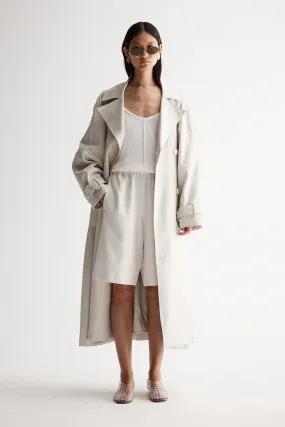 Leonara Trench Coat in Bone
