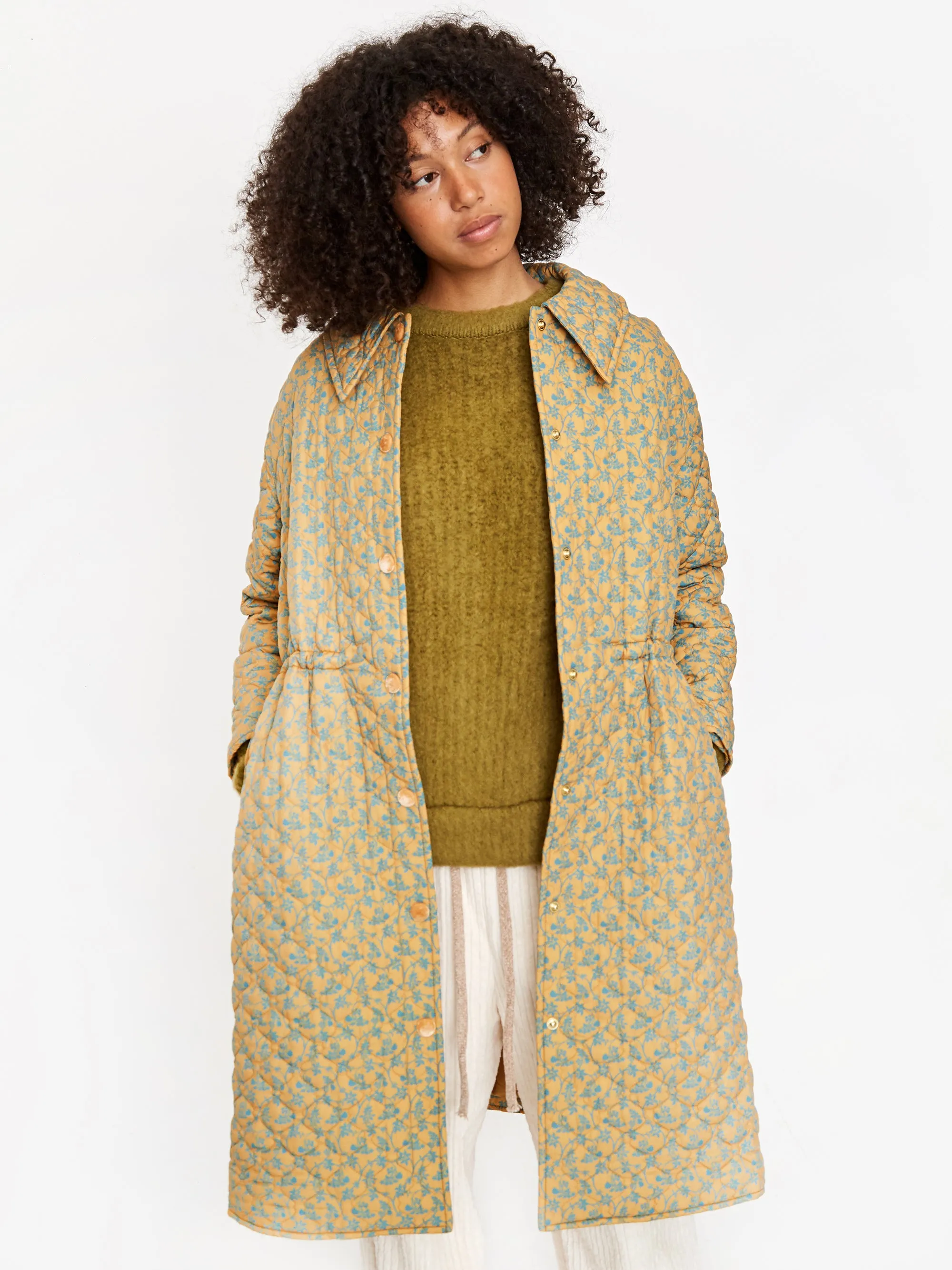Neul Wallpaper Wadding Coat - Spicy Mustard