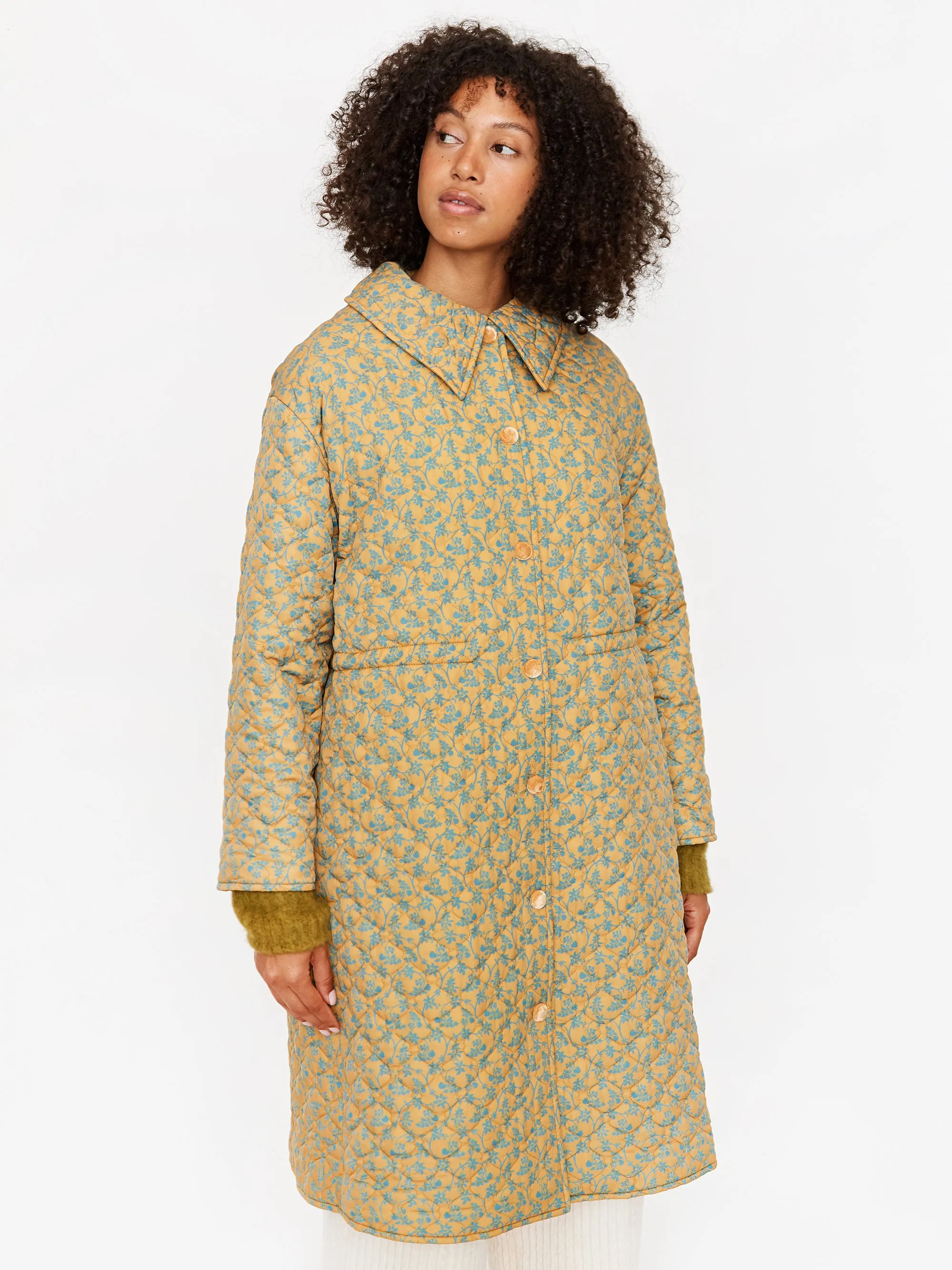 Neul Wallpaper Wadding Coat - Spicy Mustard