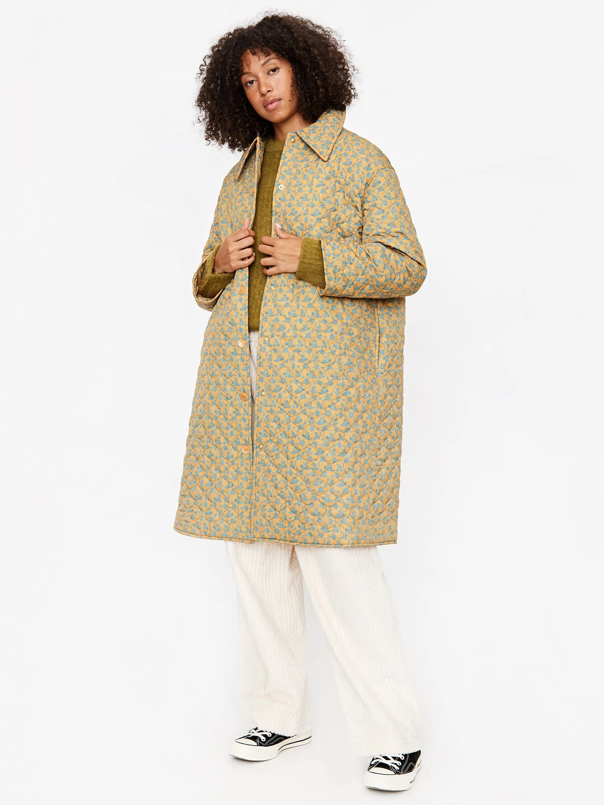 Neul Wallpaper Wadding Coat - Spicy Mustard