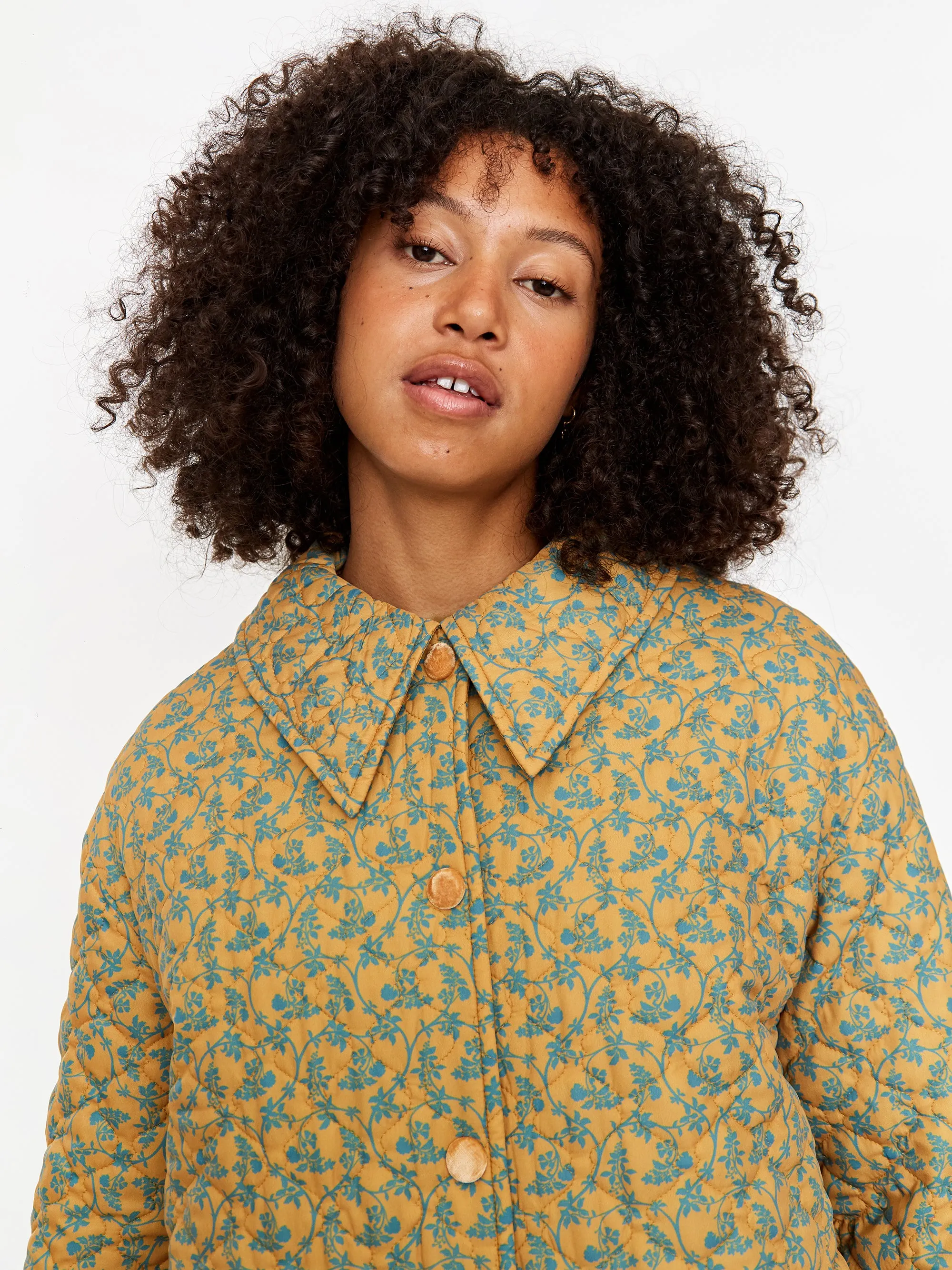 Neul Wallpaper Wadding Coat - Spicy Mustard