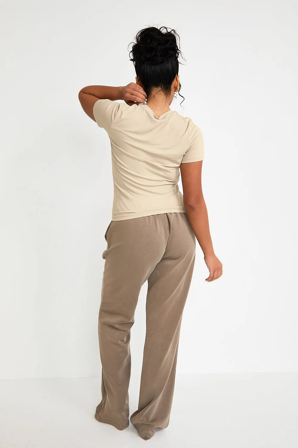 Ribbed T-Shirt - Latte