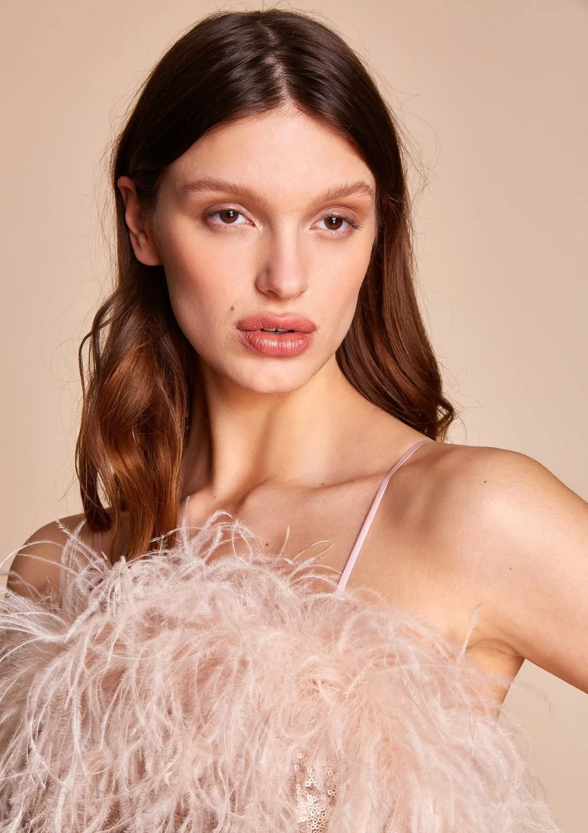 Seraphina Sequin and Feather Dress
