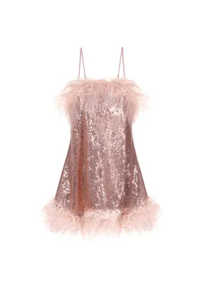 Seraphina Sequin and Feather Dress
