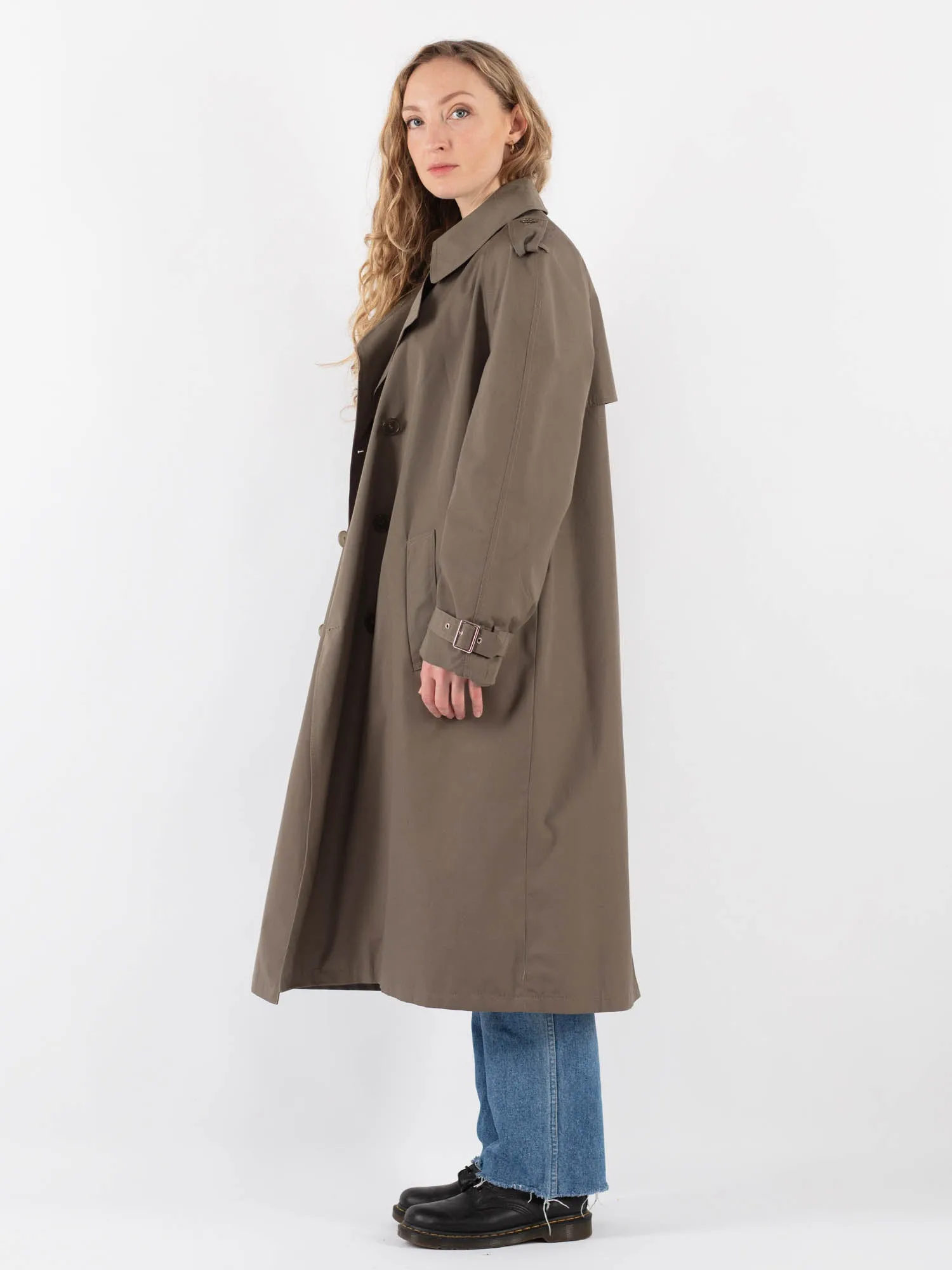 Vintage 70's Women Trench Coat in Beige