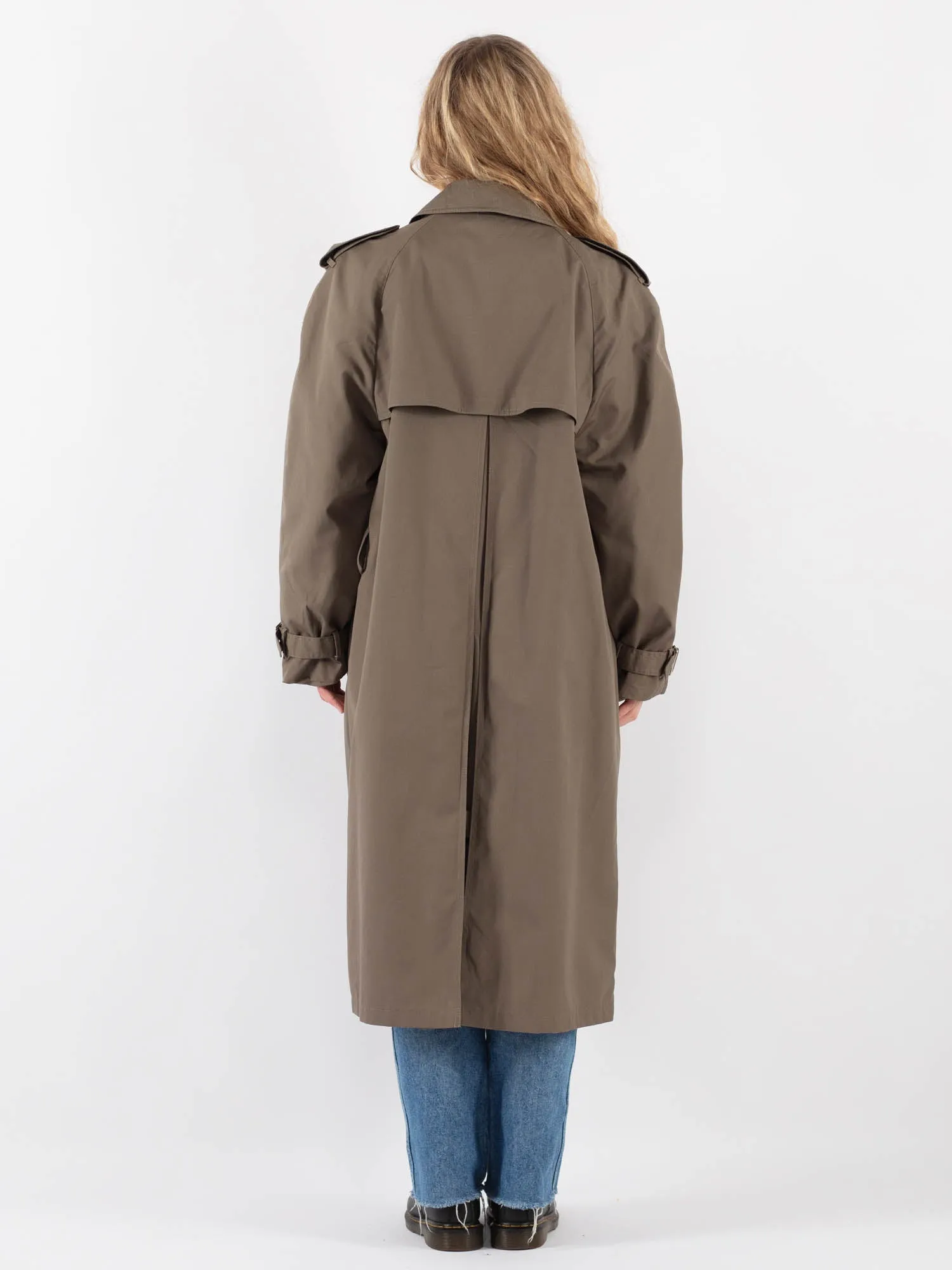 Vintage 70's Women Trench Coat in Beige