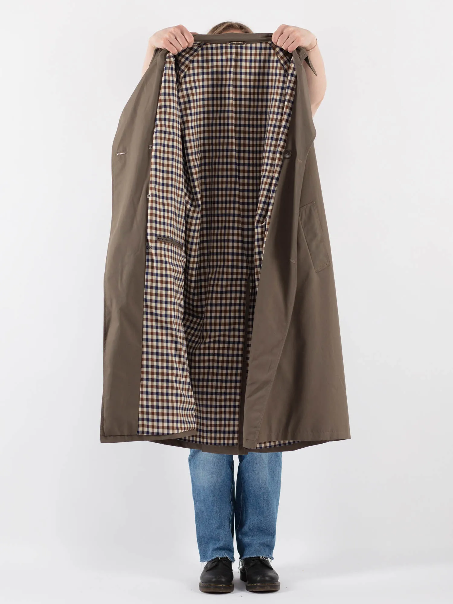 Vintage 70's Women Trench Coat in Beige