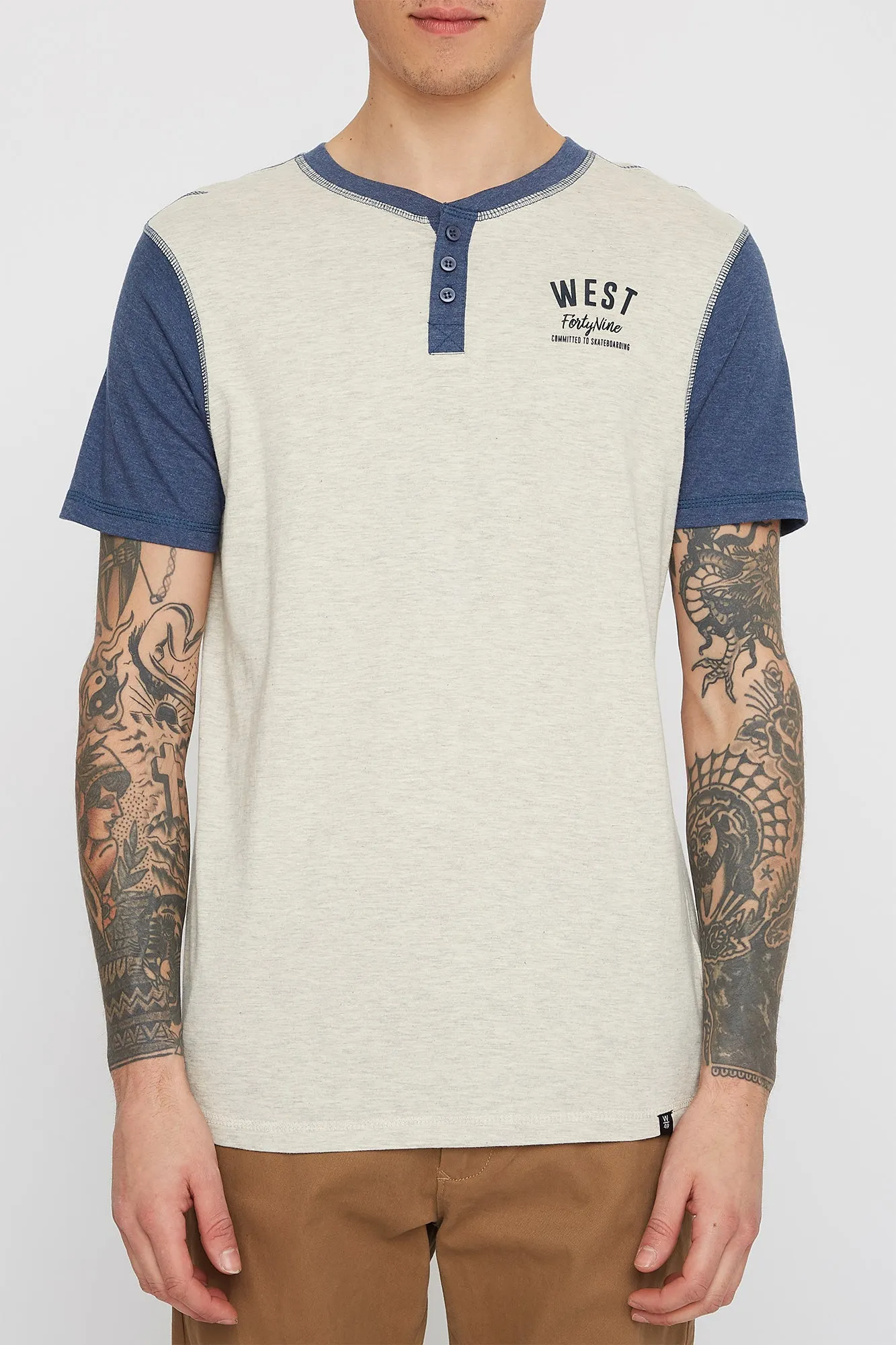 West49 Mens Henley T-Shirt